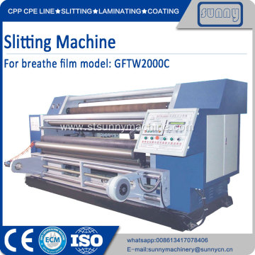 PE breathe film slitting machine